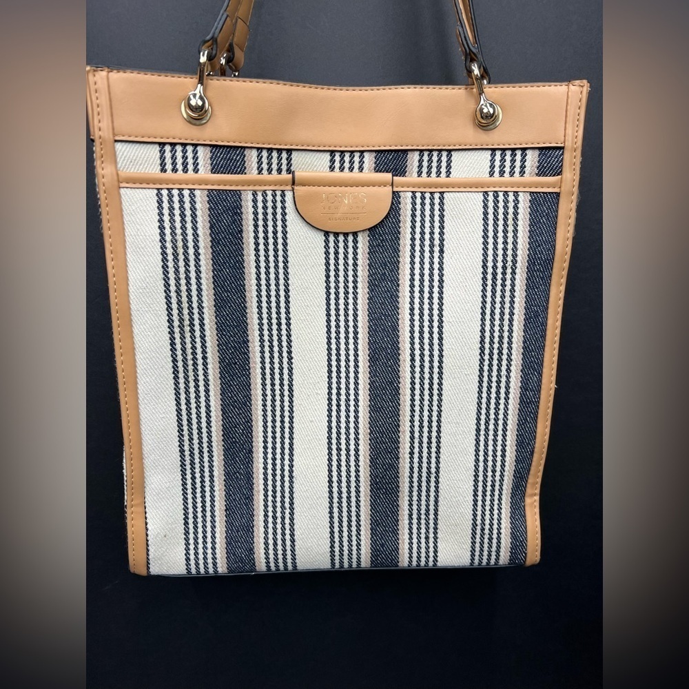Jones New York shoulder bag Signature Navy Blue and white - Picture 3 of 12